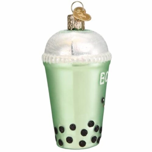 Old World Christmas Boba Tea Glass Pearl Mike Ornament 32534 Perspective: bottom