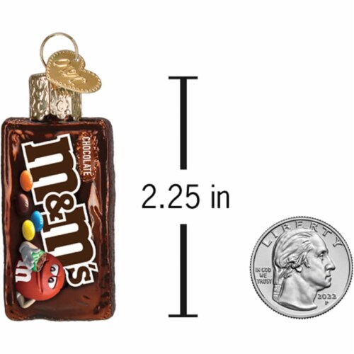 Old World Christmas 2.25 Mini M&M's Bag Gumdrops Collection Candy Mars Perspective: bottom