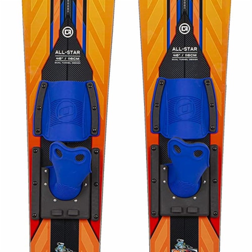 O'Brien Watersports Kids All Star 46 Inch Trainer Performer Combo Water Skis Perspective: bottom