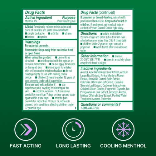 Biofreeze® Overnight Relief Roll-On Pain Relief Gel Perspective: bottom