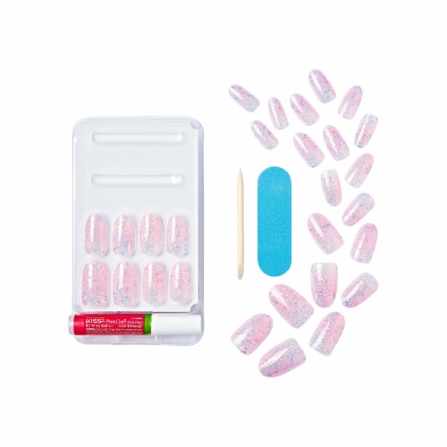 KISS® Gel Fantasy Dreamdust™ Press-On Nails - Diamonds 4 Me Perspective: bottom