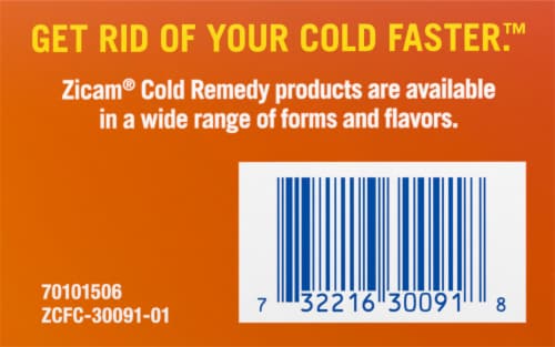 Zicam® Ultra Cold Remedy Orange Cream Flavor RapidMelts® Tablets Perspective: bottom