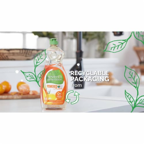 Seventh Generation Clementine Zest & Lemongrass Dish Liquid Soap Perspective: bottom