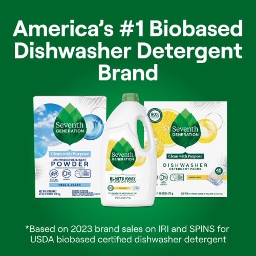 Seventh Generation Lemon Scent Dishwasher Detergent Gel Perspective: bottom