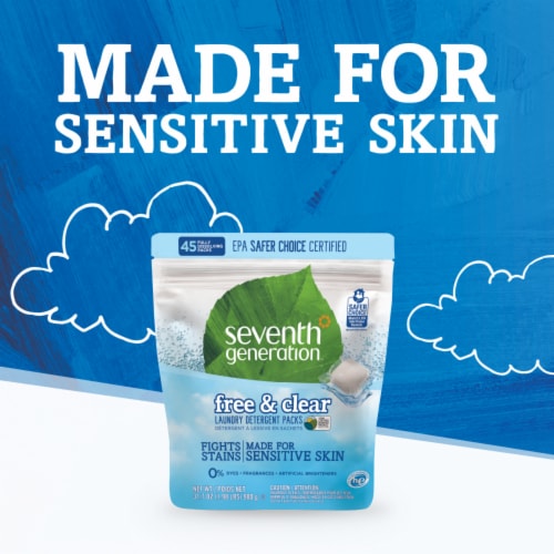 Seventh Generation Free & Clear Laundry Detergent Packs Perspective: bottom