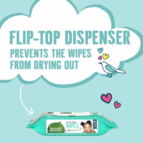 Seventh Generation Sensitive Protection Baby Wipes Perspective: bottom