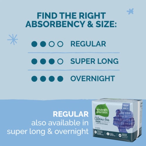 Seventh Generation Regular Absorbency Ultra Thin Pads Perspective: bottom