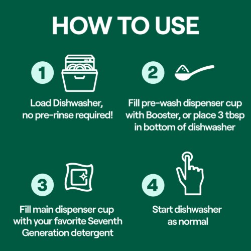 Seventh Generation Power+ Fresh Citrus Scent Dishwasher Detergent Booster Perspective: bottom