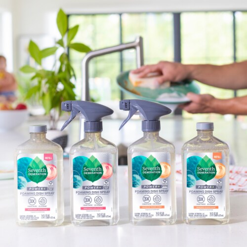 Seventh Generation Power+ Honey Crisp Apple Foaming Dish Spray Perspective: bottom