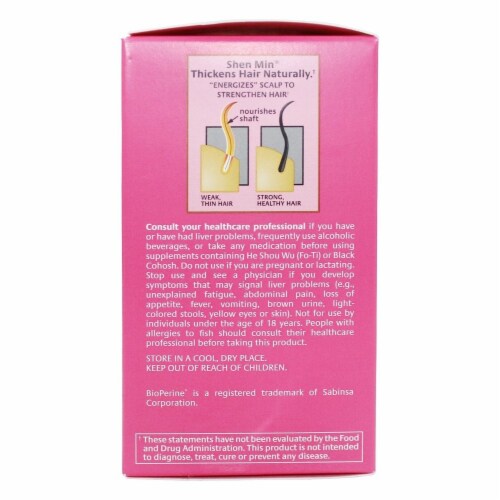 Shen Min Hair Regrowth Advanced Women's Formula, 60 Tablets Perspective: bottom