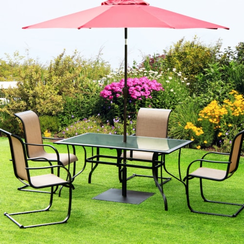 40 LBS Square Umbrella Base Stand Weighted Patio Market Umbrellas Black