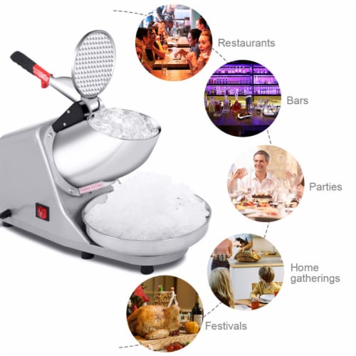 Costway Electric Ice Crusher Shaver Machine Snow Cone Maker Shaved Ice 143 lbs Perspective: bottom