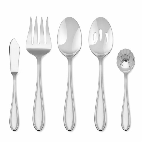Hampton Forge Lincoln Flatware Set - Silver Perspective: bottom