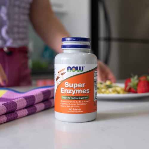 NOW® Super Enzymes Capsules Perspective: bottom