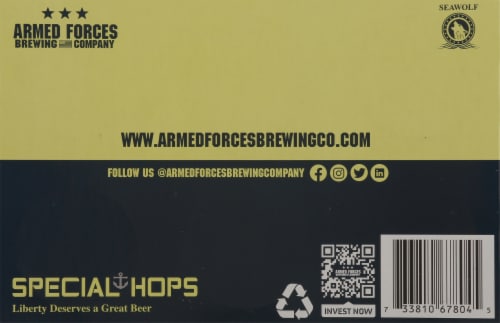 Armed Forces Brewing Company Special Hop IPA Perspective: bottom