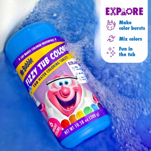 Mr. Bubble® Fizzy Tub Water Coloring Tablets Perspective: bottom