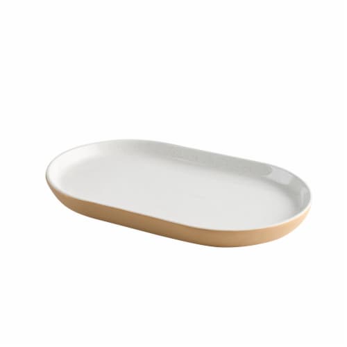 VCNY Home Ceramic Bathroom Accessory Set - White/Tan Perspective: bottom