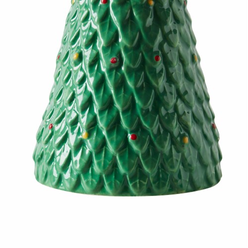 VCNY Holiday Tree Ceramic Lotion Pump Perspective: bottom