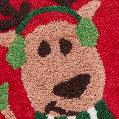 Christmas 20 x 30 Inch Reindeer Tufted Bath Mat Perspective: bottom