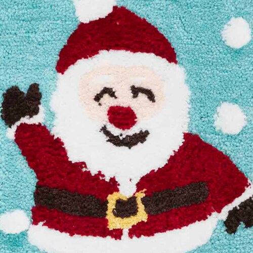 VCNY Holiday Polyester Tufted Santa Bath Mat Perspective: bottom