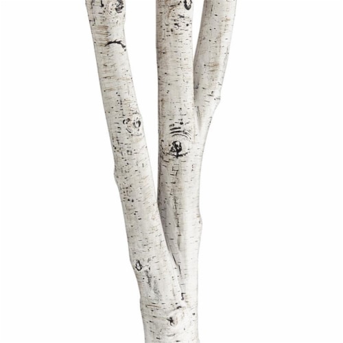 Pacific Coast Lighting White Forest Birch Branch Metal Floor Lamp in Natural Perspective: bottom