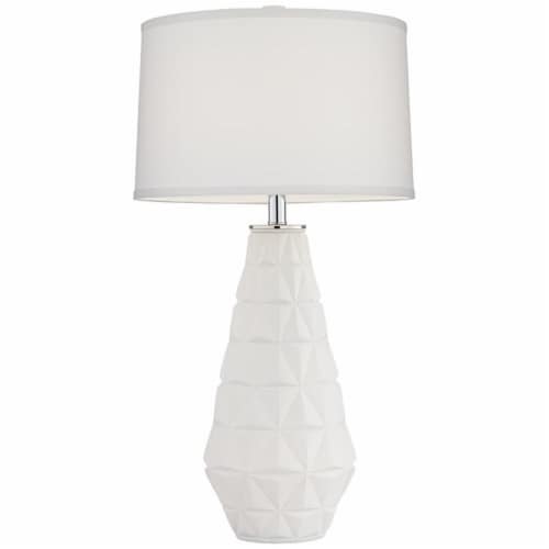 Pacific Coast Lighting Star Burst 30.5  Geometric Resin Table Lamp in White Perspective: bottom