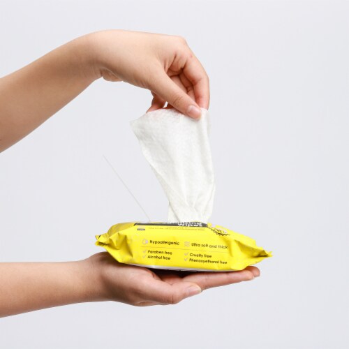 (4PK) pullio - Citrus Antibacterial Hypoallergenic Hand Sanitizer Wipes - 20ct, 80 Wipes Perspective: bottom