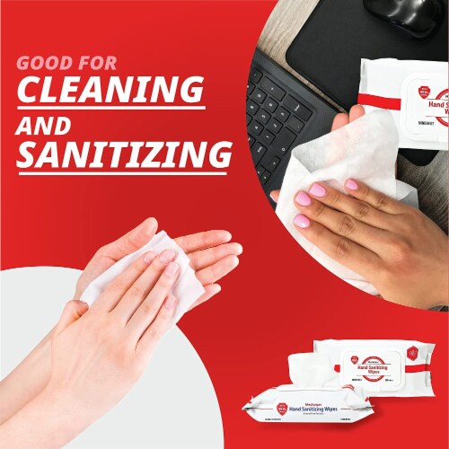 Mediwiper Gentle Hand Sanitizer Wipes (80 Wipes, 80ct x1pks) Perspective: bottom