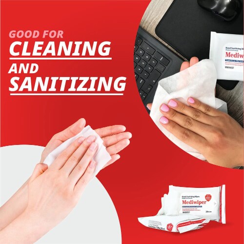 Mediwiper Gentle Hand Sanitizer Wipes (200 Wipes, 20ct x10pks) Perspective: bottom
