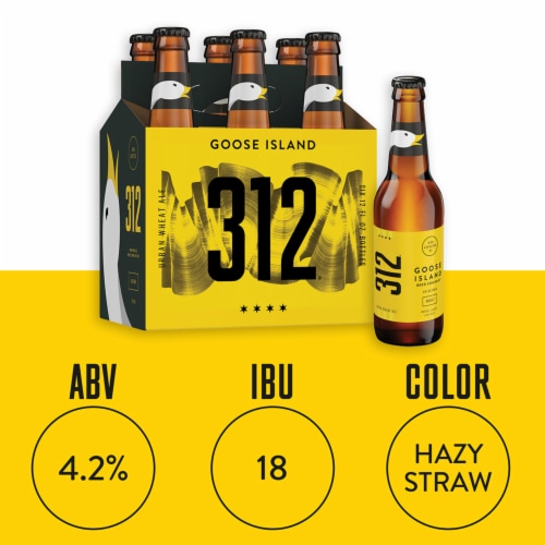 Goose Island 312 Urban Wheat Ale Craft Beer Perspective: bottom
