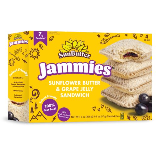 SunButter® Jammies™ Sunflower Butter & Grape Jelly Sandwiches Perspective: bottom