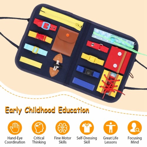 Kids Montessori Busy Board Sensory Activity Felt Educational Toy Travel
