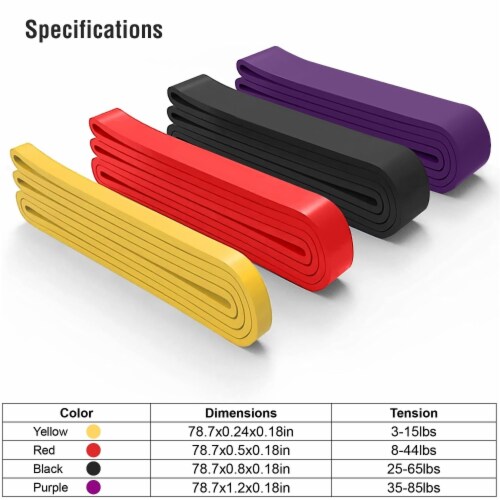 Heavy Duty Resistance Loop Band For Pull Up Assistance Yoga Gym Exercise Yellow 1 unit Mariano s
