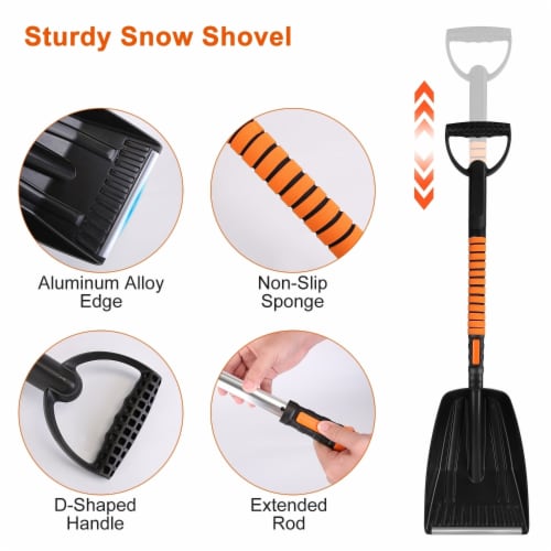 5 In 1 Detachable Snow Remover Kits Extendable Ice Scraper