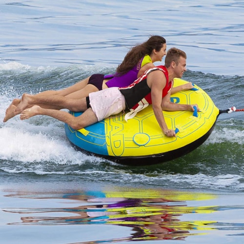 Airhead Comfort Shell 2 Person Nylon Towable Inflatable Water Sport Boating Tube Perspective: bottom