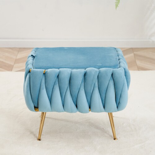 Velvet sales ottoman chair
