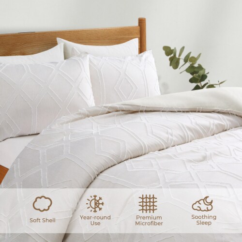 Geometric Down Alternative Comforter Set Twin Full Queen King 3 Piece All Seasons Twin Size Twin size Mariano s