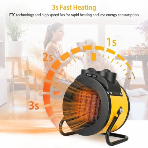 1500W Portable Electric Space Heater Personal Fan with Overheat Protection Perspective: bottom