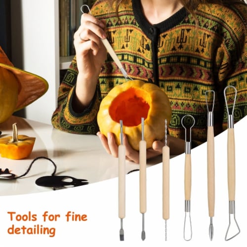 13Pcs Halloween Pumpkin Carving Kit Stainless Steel Carving Kit Pumpkin Sculpting Cutting Kit Perspective: bottom