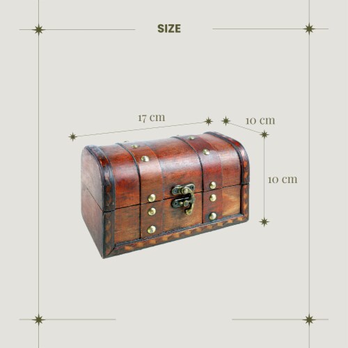 Brynnberg Janis Small 11 x7.1 x5.5 Pirate Treasure Chest Storage