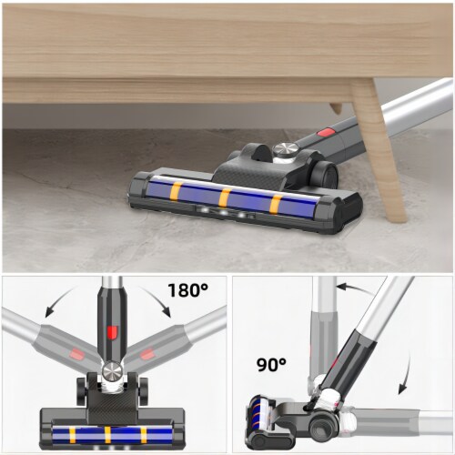 SUGIFT 4-in-1 Lightweight Stick Vacuum Cleaner with LED Display, 20KPa，Professional Grade Perspective: bottom