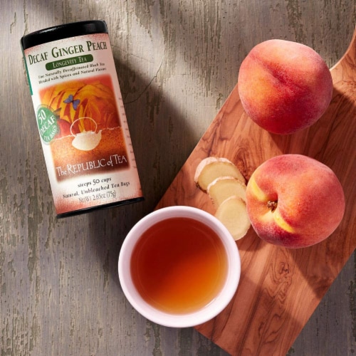 The Republic of Tea® Ginger Peach Decaf Tea Bags Perspective: bottom