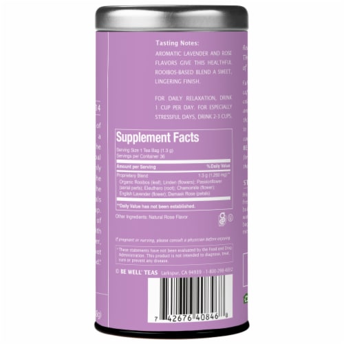 The Republic of Tea Be Well® Teas Get Relaxed® Tea Bags Perspective: bottom