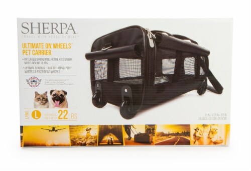 Sherpa Ultimate On Wheels Airline Approved Pet Carrier Black Large Large Harris Teeter
