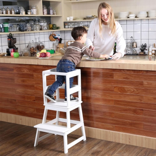 White kitchen step stool hotsell