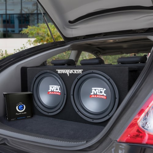 MTX TNE212D 12 1200W Dual Loaded Car Subwoofers Box Planet 1500W