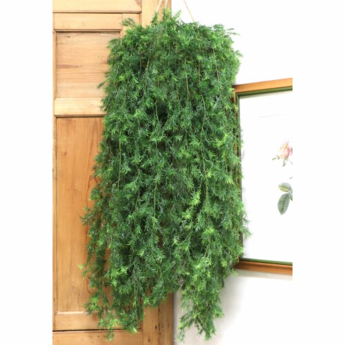 All Weather Artificial Springeri Plant Hanging with 9 Branches 45 Perspective: bottom