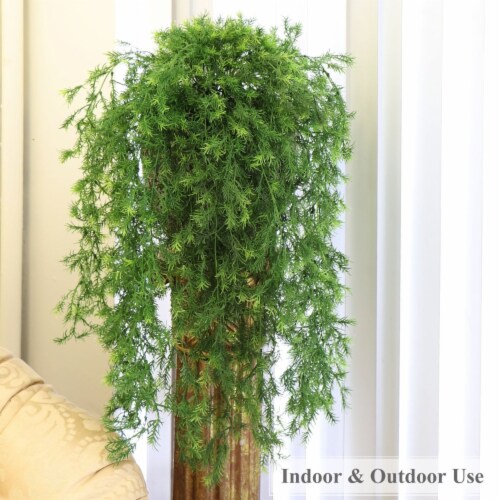 All Weather Artificial Springeri Plant Hanging with 9 Branches 31 Perspective: bottom