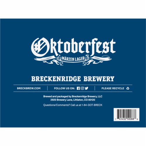 Breckenridge Brewery Oktoberfest Marzen Lager Perspective: bottom