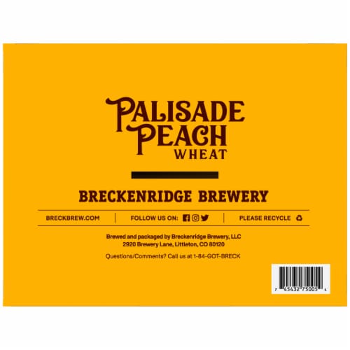 Breckenridge Brewery Palisade Peach Wheat Ale Perspective: bottom